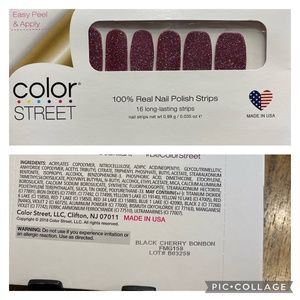 Black Cherry Bonbon Color Street nail polish strips NEW